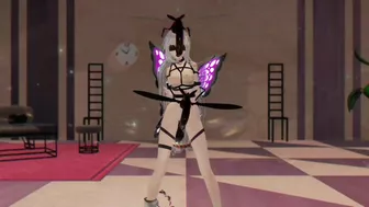 SKADI ARKNIGHTS HENTAI INSECTS SEX MMD NUDE DANCE PURPLE WINGS COLOR EDIT SMIXIX