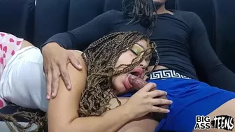 Sneaking into stepsister's room to squeeze her big ass and fuck