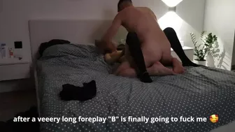 Wife romantically making out with her lover while hubby films and watches them