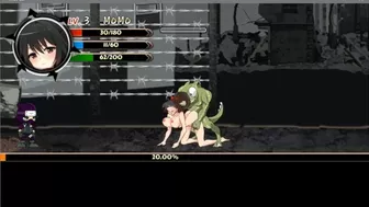 Virus ZZ [Cute Couple Gaming] EP.1 Ninja girl's pussy licked by monster