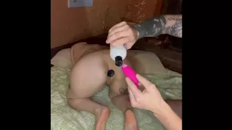 Jack and Sally, Jack fills Sally up with toys and fucks her juicy pussy for multiple orgasms!