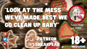 [SPICY] MESSY food fight whilst Christmas baking | FTF | Playful | Teasing | Kissing