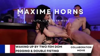 WAKING UP BY TWO FEM DOM PEGGING & DOUBLE FISTING