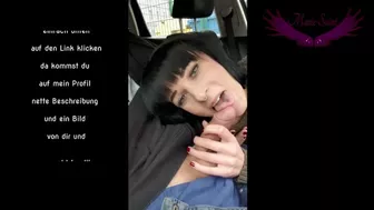 Busty German Girl Sucking Dick In Car Gets Caught, PUBLIC