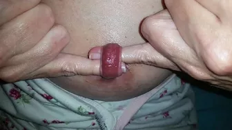 nippleringlover pierced tits nipple play stretching nipple two fingers through pierced nipple