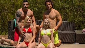 Beautiful Teen Sluts Having Fun Wet In The Shower And Ask Their Big Step Brothers To Join Them