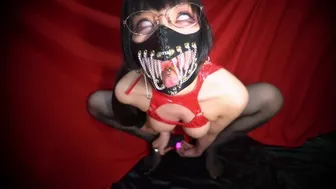 変態ハイレグ美女がはしたない声で白目絶頂