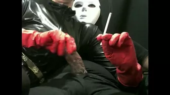 i made him so happy with my red rubber gloves today