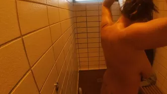 Shower time while Camping!