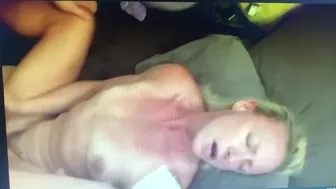 Watch me get get fucked in the ass hard with a strapon HOT MILF CUM