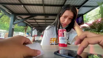 I love the reaction of my girlfriend using her toy in public // lovense lush control