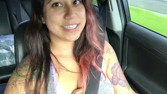 Dirty talking in the car. Can you make me cum while I'm driving?