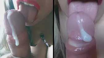 My First Deepthroat, Blowjob and Cum in Mouth Facial Compilation