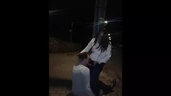 Faggot was fucked in the middle of the road. Full clip on my Onlyfans (link in bio)