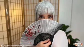 Fucking in All Holes with Busty Beauty in Kimono - 2 Cumshots: Anal Creampie & Cum on Ass