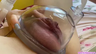 Pumped up pussy with Froehle big new pump