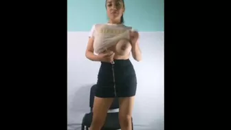 Applying an interview I get a rich blowjob see how she loves to choke on the COCK