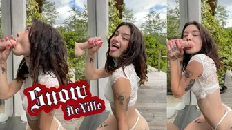 SLOPPY BLOWJOB AND DEEPTHROAT OUTSIDE