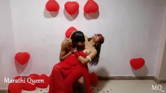 Indian Couple Valentine Day Hot Sex Video Bhabhi In Red Desi Sari Fucked Hard