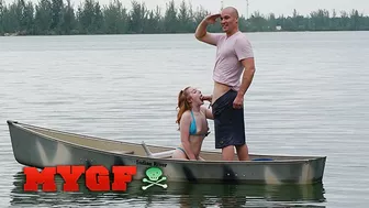 MY GF - Redhead Beauty Amber Addis Is Horny & Gets Fucked In A Boat In The Middle Of A Lake