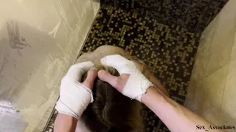 Kind stepmom helps her stepson with broken arms .... to cum.