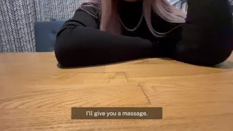 She took off the condom and started sucking on the first date for a massage and salad