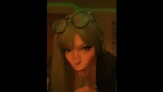 Goth alt girl deep throats your dick
