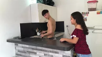 AMATEUR HOMEMADE SEX WITH MY BRUNETTE NEIGHBOR, SHE TOLD ME THAT SHE WANTED ME TO KISS HER BEAUTIFUL