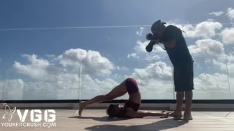 Naked yoga on top