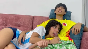 I watch the cup final with my stepsister and I end up fucking her and showing who the champion is.