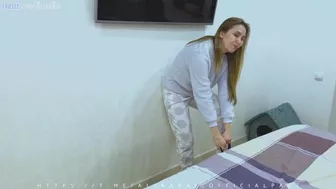 For the first time in his life, the stepson fucks his stepmother hard in anal. - Not in that hole!