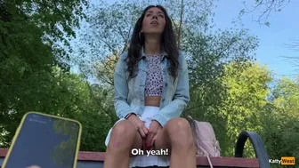 My friend controls my orgasms in public with a toy from flirtwithsb