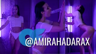 Wet pussy fucking with huge dildo - Amirah Adara