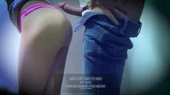 CLIP HE TAKES OFF MY DENIM SHORTS AND CUM MY PINK THONG