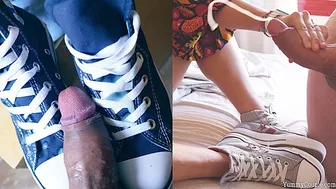 Cum On Chucks Cumpilation HD Cumshots Compilation YummyCouple Shoejob Converse Allstars Sneakers