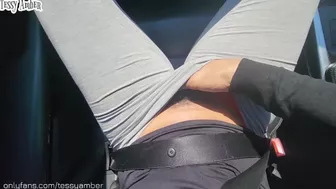 My UBER DRIVER Made Me SQUIRT NONSTOP while Driving - Made a Puddle on the Seat