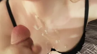 She asked me to fill her tits with cum