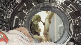 my stepsister gets trapped in the washing machine and I help her