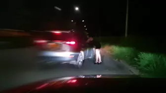 I dress up as a whore of the night and a stranger pays me to fuck in his car