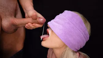 Step Son Trick his Step Mom with the taste game / unexpected cum in mouth / full mouth of sperm 4K