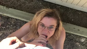 Office slut fucks and takes a facial on lunch break