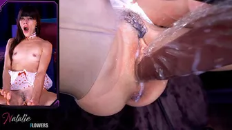 My pussy is ready,Sex machine fuck my CUNT at max SPEED and i get SQUIRTING ORGASM