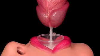 CLOSE UP: BEST Milking MOUTH made You CUM Through the FUNNEL! CUM FEEDING! Sensual BLOWJOB ASMR 4K