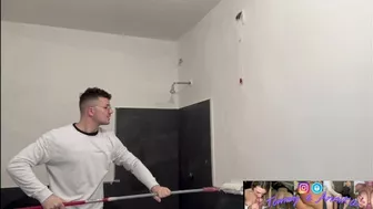 Girl repays THE PAINTER with a nice fuck, while painting the bathroom. Dialogues ita, POV