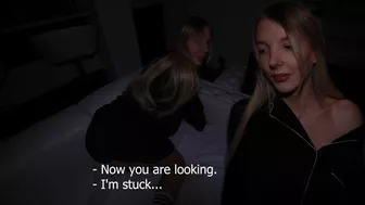 The game of hide and seek ended for the stepsister with the fact that she got stuck...