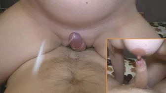 POV Hottest Wife teasing and plays with foreskin then pussy rubbing cock to cumshot