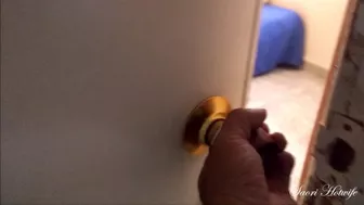 My husband arrives and I'm fucking with his friend - (Cum inside)