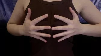 I PLAY WITH MY BOOBS AND NIPPLES THROUGH A T-shirt