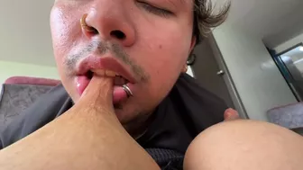 milky massages and milky nipple play!