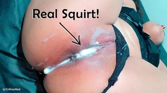 What is coming out of her pussy?